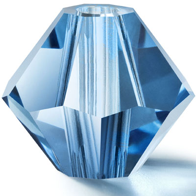 PCBIC06 PL 1 MALBLU - Preciosa crystal bicones - Malibu Blue